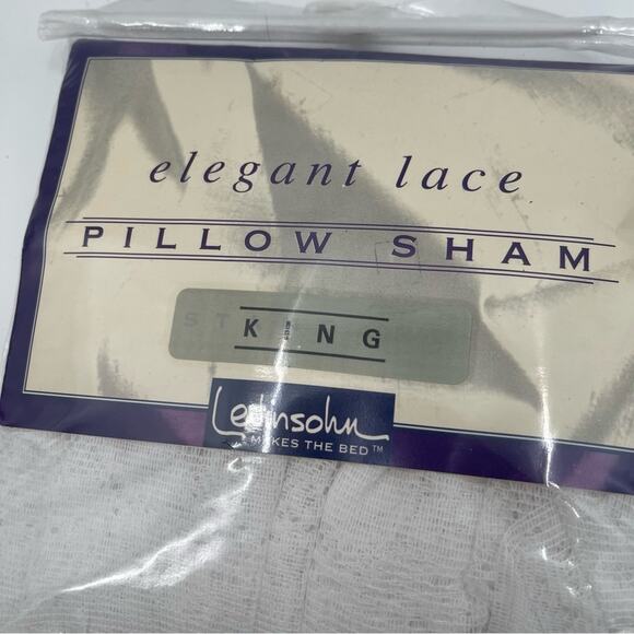 LEVINSOHN Pillow Sham King Size White Elegant Lace Romantic Shabby Chic Cottage - Picture 6 of 11
